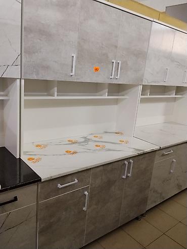 silver kitchen: Кухонный гарнитур в современном стиле «бетон/мрамор». - Комплектация — 1