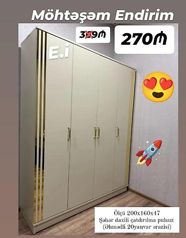 bas yuyan moyka: Yeni, 4 qapılı, Güzgülü, Bej, Açılan, Düz dolab — 1