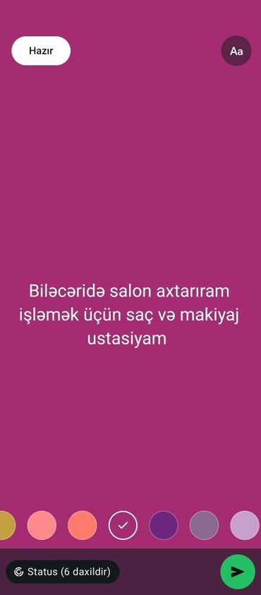 найти работу для студентов: Xidmət: Saç və makiyaj ustası Təsvir: - Biləcəridə fəaliyyət