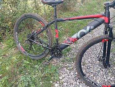 Toba MTB velosiped - Çərçivə: Toba alüminium hardtail, qara-qırmızı