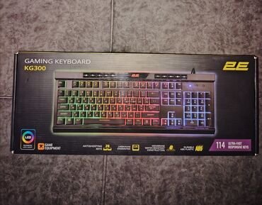 Klaviaturalar: Клавиатура 2E Gaming KG300 LED USB Black 2E-KG300UB