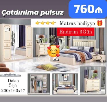 Yataq otağı dəstləri: Çatdırılma pulsuz matras 🎁