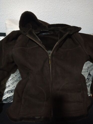 zimska kožna jakna: M (EU 38), Jednobojni, Sa postavom