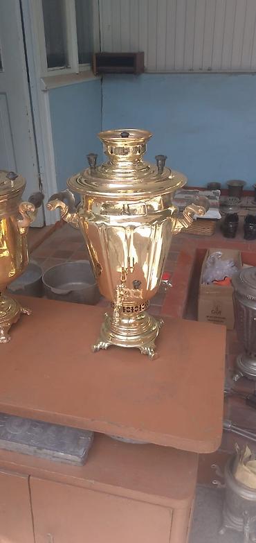 antik samovar alıram: 5-LİTRLİK QƏDİMİ RUS SAMOVARI, QIZILI RƏNG, AĞIR VƏ QALIN, 225 AZN — 1
