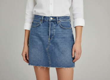 the odder side spódnice: Denim, Women`s skirt, size L (EU 40)