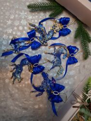 декор сада: Елочные игрушки из эпоксидной смолы Авторские новогодние подвески