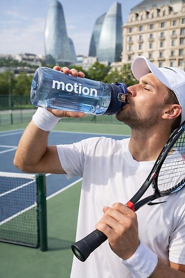icki qiymetleri: №: 8111 Məhsulun adı: İdman su qabı Motion, BPA Free plastik, mavi, 2 — 1