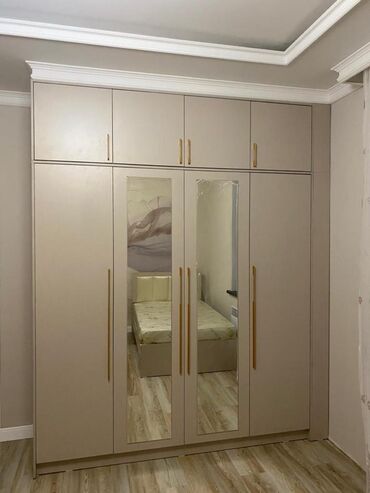 Спальные гарнитуры: Спальный гарнитур, Новый, Двуспальная кровать, Шкаф, Комод, Кыргызстан, В рассрочку, ДСП, Бесплатная доставка — 6