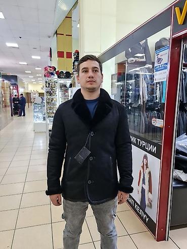 Дубленки: Мужская дублёнка из натуральной овчины - Цвет: глубокий чёрный. - — 13