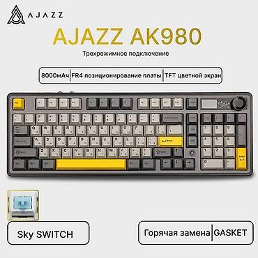 android auto: Клавиатура, Ajazz, Механическая, Bluetooth, Проводное подключение, Размер: 100% — 3