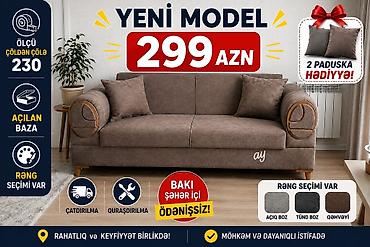 yeni bakı: Yeni model divan – 230 sm ölçüdə, açılan baza ilə. Rəng seçimi var — 1