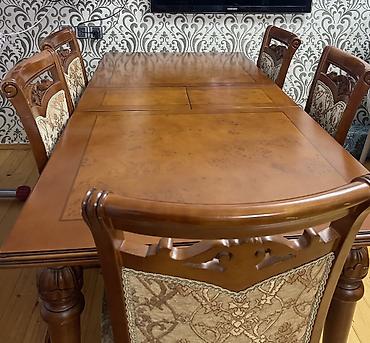 Mebel: Qonaq otağı üçün, İşlənmiş, Açılan, Dördbucaq masa — 2