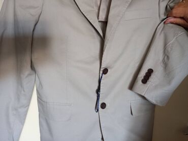 Odela: Muški sako Dan John - Boja: svetlosiva/bež - Kroj: klasičan — 1