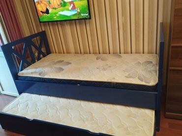Sifarişlə mebel: Oğlan və qız üçün, Çarpayı, Matras ilə, Siyirməli, Taxta