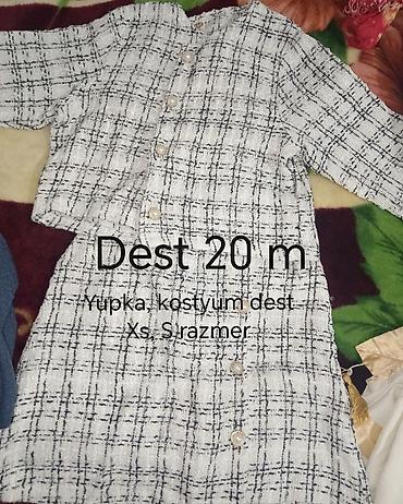 minifit s: Dəst yupka kostyum qadın üçün ağlı qaralı baha qiymətə alınıb hec — 1