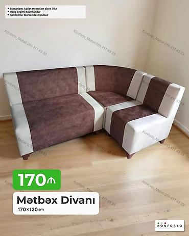 Divanlar: Mətbəx divanı – künc model Ölçü: 170×120 sm - Rahat künc quruluşu — 1