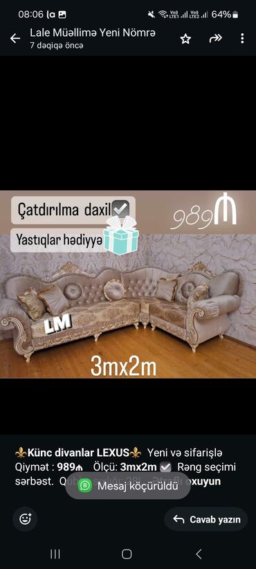 mətbəx künc divanları: Künc divan, Qonaq otağı üçün