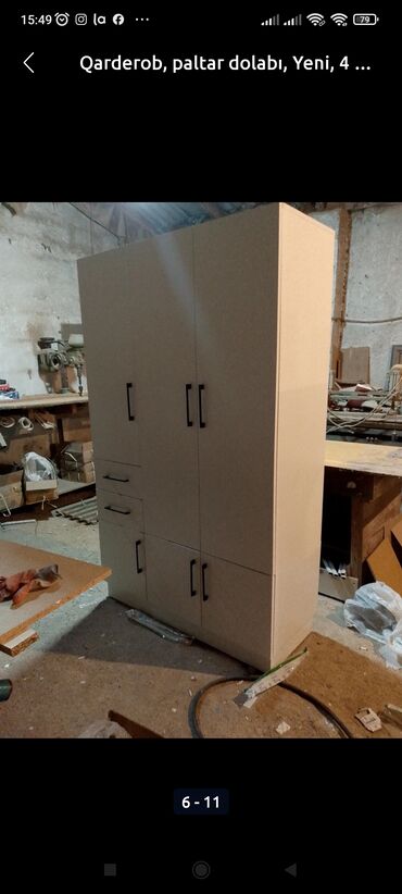 Dolablar: Yeni, Açılan, 3 qapılı Düz dolab, Qarderob, paltar dolabı — 2
