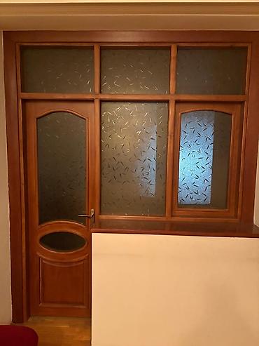 taxtalar: Taxta şüşəli qapı və vitrajlı arakəsmə dəsti - Material: təbii fıstıq — 3
