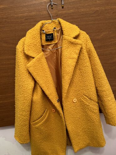 женское демисезонное стеганое пальто: Пальто S (EU 36), цвет - Желтый