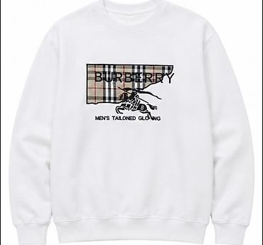 tech fleece красный: Свитшот с принтом Burberry - Модель: мужской свитшот с круглым — 2