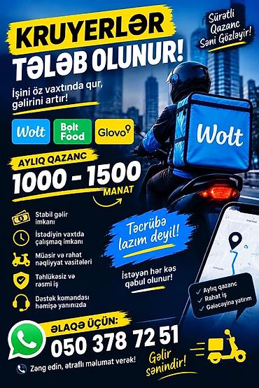 Taksi, logistika, çatdırılma: Sürücü-kuryer tələb olunur, Nəqliyyat təmin edilir, Aylıq ödəniş, Təcrübəsiz — 1