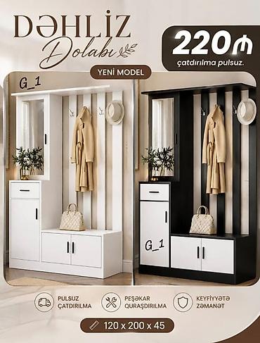 Dəhliz dolabı – yeni model - Ölçü: 120 x 200 x 45 sm - Rəng lalafo.az -da Dəhliz dolabı – yeni model - Ölçü: 120 x 200 x 45 sm - Rəng