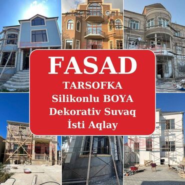 landsaft dizayn isleri: " Fasad Boya Construction " Evlərinizin, Hündür Mərtəbəli Binaların