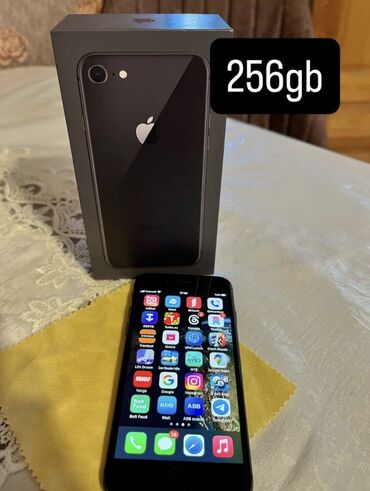 Информатика: IPhone 8, 256 ГБ, Черный, Отпечаток пальца