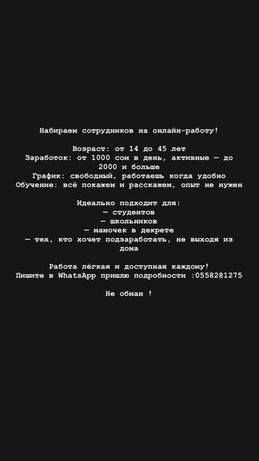 онлайн работы для студентов: Предлагается возможность онлайн-работы с гибким графиком, позволяющим