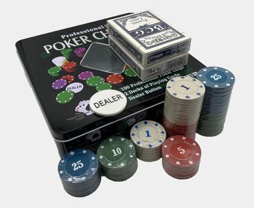kart oyunları: Poker stolüstü oyunu
100 chips-35 AZN 
200 chipa-70 AZN