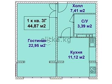 Продажа квартир: 1 комната, 45 м², Индивидуалка, 4 этаж, Дизайнерский ремонт — 3
