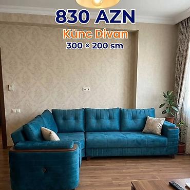 Divanlar: Künc Divan – 260 × 160 sm - Modellər: boz, açıq bej, qırmızı və digər — 10