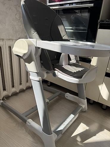 study table: Стульчик для кормления, Б/у, Пластик, Трансформер, цвет - Серый — 4