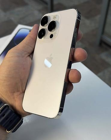 telefon ucun kabro: IPhone 14 Pro, 128 GB, Matte Gold, Zəmanət, Simsiz şarj, Face ID — 4