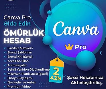 Canva Pro – ömürlük rəsmi və tam orijinal paket • Mövcud şəxsi Canva