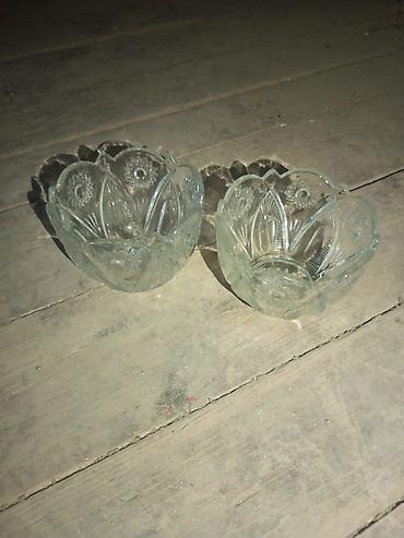 kəsik əl şəkilləri: Razilaşma yolu ilə Kəsilmiş şüşə qablar dəsti - Material: şəffaf — 5
