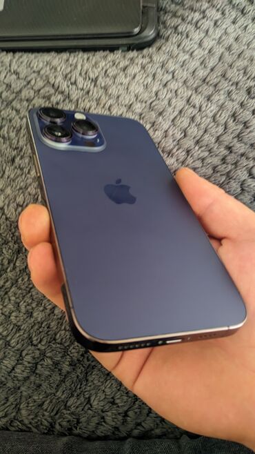 фейдер: IPhone 14 Pro Max, Б/у, 256 ГБ, Deep Purple, Зарядное устройство, Чехол, Кабель, 91 %