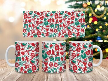 Čaše: Praznične keramičke šolje – više dizajna - Materijal: kvalitetna — 4