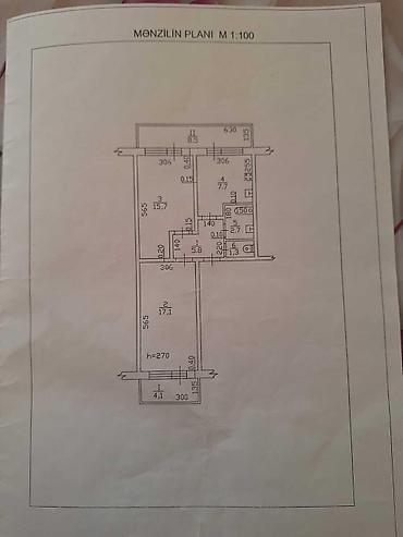 ev satisi: Bakı, 2 otaqlı, Köhnə tikili, 58 kv. m — 2