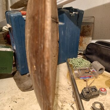 Digər qab-qacaq və mətbəx ləvazimatları: Ağac gövdəsindən hazırlanmış tabağ. - Tabağ, unun ələkdən — 6