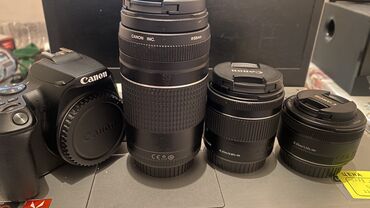 ноутбук для детей: Canon eos 250d новый польный копмлект 3 обьектива 3 батерейки