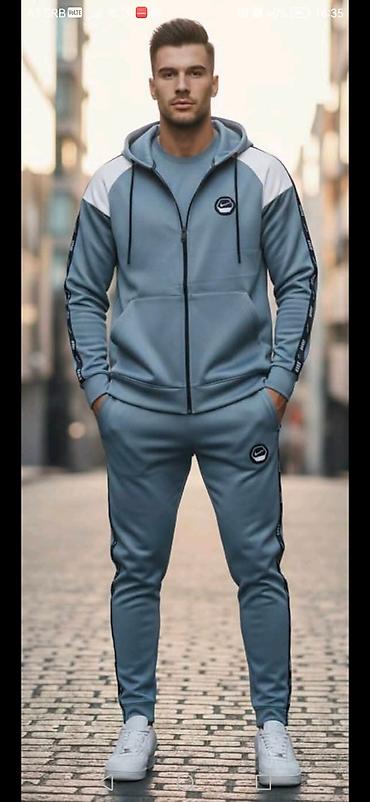 Trenerke: Muški komplet trenerke – dukserica na rajsferšlus i donji deo - Boja — 7