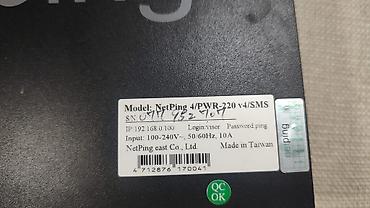 Modemlər və şəbəkə avadanlıqları: NetPing 4/PWR-220 v4/SMS İP PDU (Uzaqdan İdarəolunan Rozetka) Yaxşı — 2