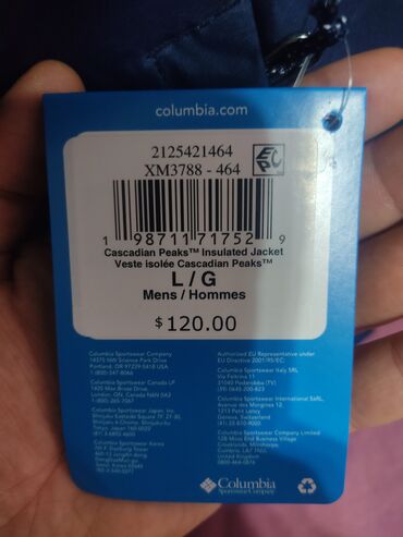 Kurtkalar: Columbia kişi geyimi (kurtka) Razmeri L, rengi tund mavi(navy) — 7