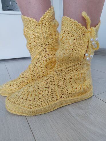 Домашние тапочки: Домашние тапочки, 37.5, Новый, цвет - Желтый, Самовывоз — 4