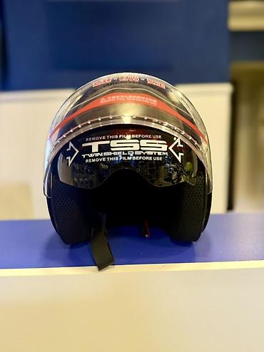 kask satın al: Motodəbilər üçün qoruyucu dəbilqə – mat qara, geniş şəffaf vizorlu — 2