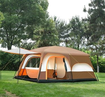 Другие аксессуары для салона: Палатка большая двухкомнатная с тентом для кемпинга и туризма BiCamp