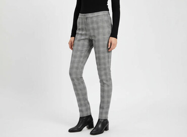 vistula spodnie w krate: Zara, Material trousers for women, size S