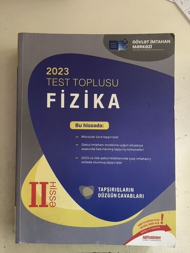 fizika tqdk test toplusu pdf: Bu, Dövlət İmtahan Mərkəzi tərəfindən 2023-cü il üçün nəşr edilmiş